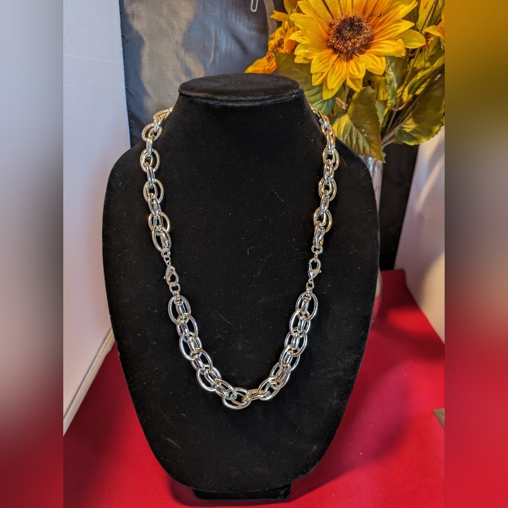 Silver Necklace Bracelet Multi Wear 3 Pieces